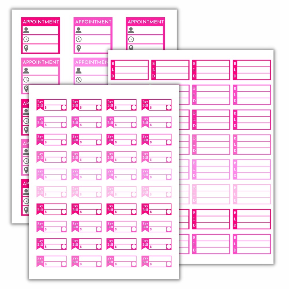 Pink Planner Stickers Set - Picture 6 of 6